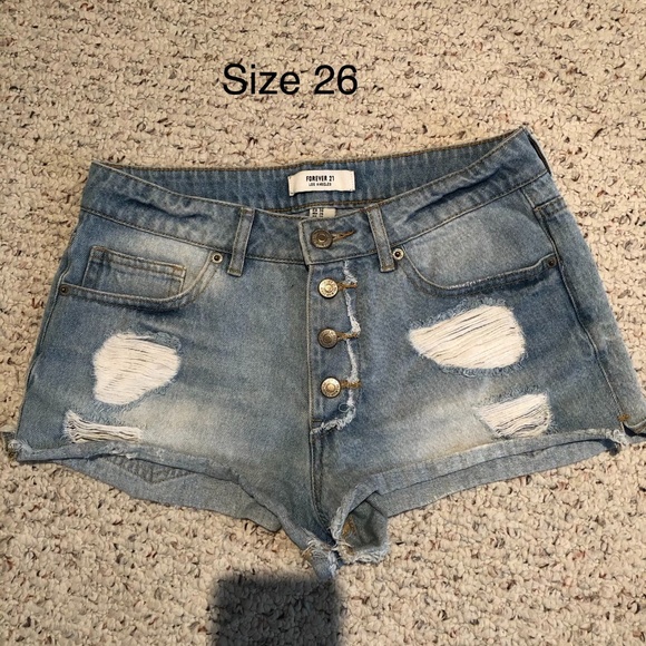 Forever 21 - Denim Button Up Shorts - Picture 1 of 1